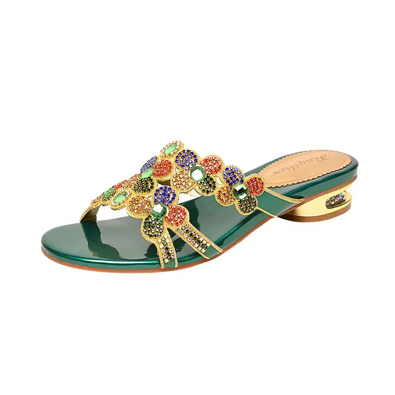 Diamond High Heel Sandals – Sexy Party Beach Slippers