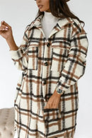 Checkered Tweed Longline Cardigan