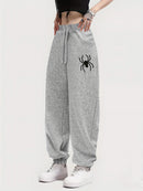 Spider Web Graphic Fleece Joggers