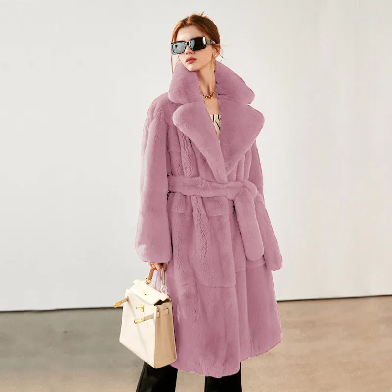 Soft Luxe Faux Rabbit Fur Overcoat