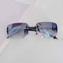 Y2K Rimless Futuristic Sunglasses – Korean Tech-Style Shades