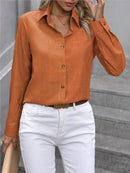 Colorblock Lapel Button-Down Shirt