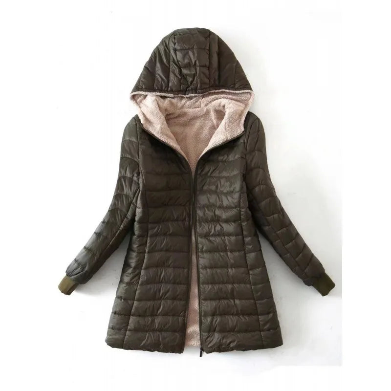 Autumn Splice Zip-Up Hoodie Parka
