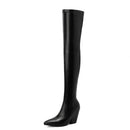 Over-the-Knee Elastic Thigh High Wedge Boots – Party Style