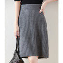 Merino Wool Pleated Midi Skirt