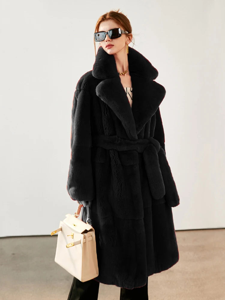 Soft Luxe Faux Rabbit Fur Overcoat