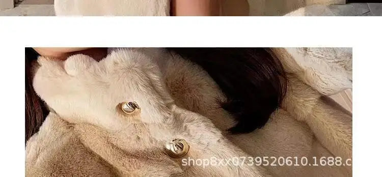 Elegant Stand Collar Faux Fur Coat