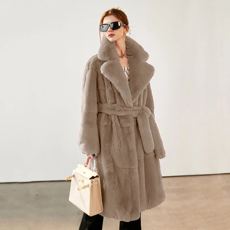 Soft Luxe Faux Rabbit Fur Overcoat
