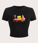 Spongebob & Patrick Crop Tee