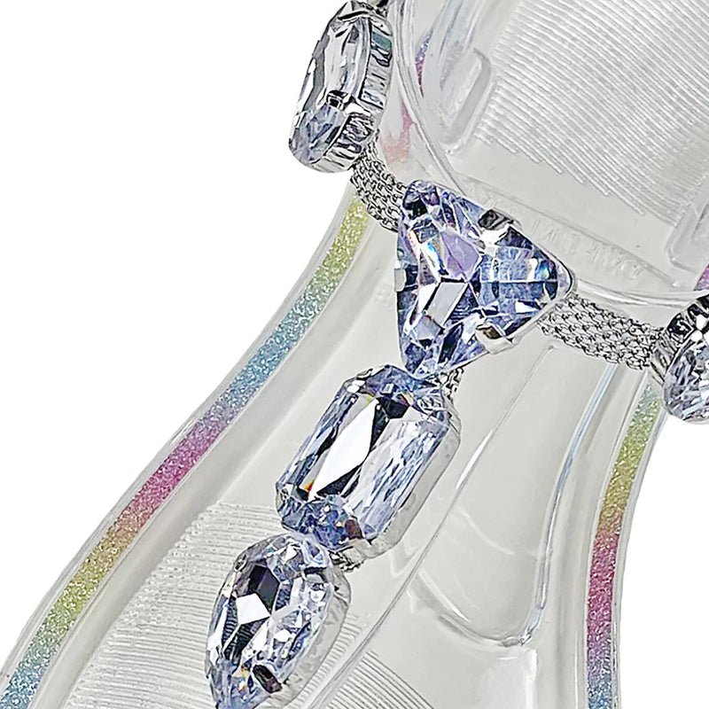 Rhinestone Transparent Flat Jelly Sandals – Beach Wear