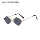 Irregular Rhombus Vintage Sunglasses – Small Frame Retro Alloy Shades