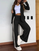 Classic Wide-Leg Blazer Trouser Set
