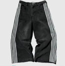 Y2K Striped Baggy Street Jeans