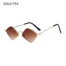 Irregular Rhombus Vintage Sunglasses – Small Frame Retro Alloy Shades