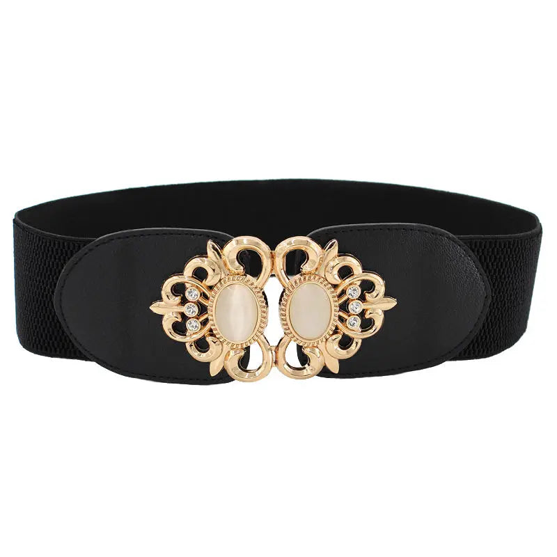 Thin Elastic Crystal Bow Waist Belt – 65cm Cinch Cummerband for Dresses