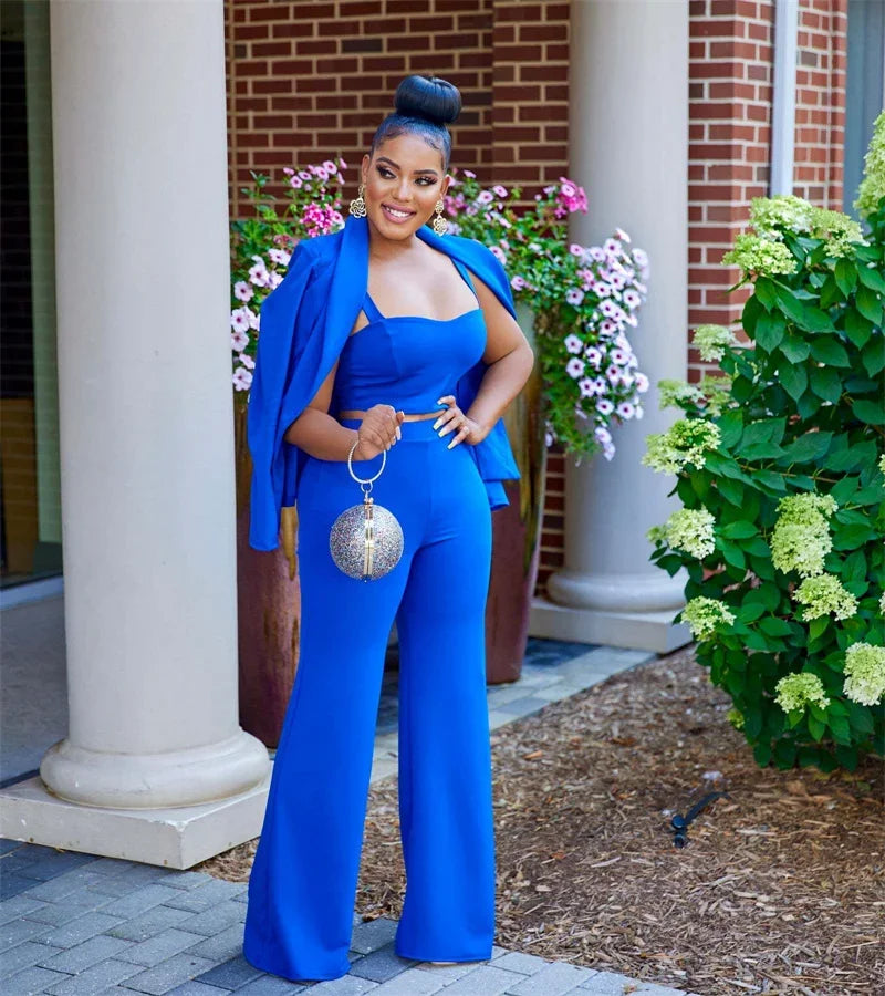 Elegant 3-Piece Blazer & Trouser Set