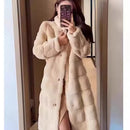 Elegant Stand Collar Faux Fur Coat