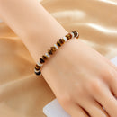 316L Stainless Steel Bracelet – White Jade & Tiger Eye Stone Jewelry