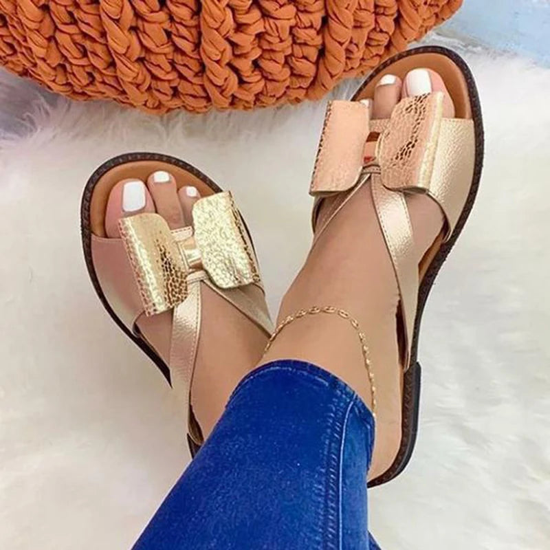 Butterfly Knot Casual Slip-On Sandals – Summer Slides