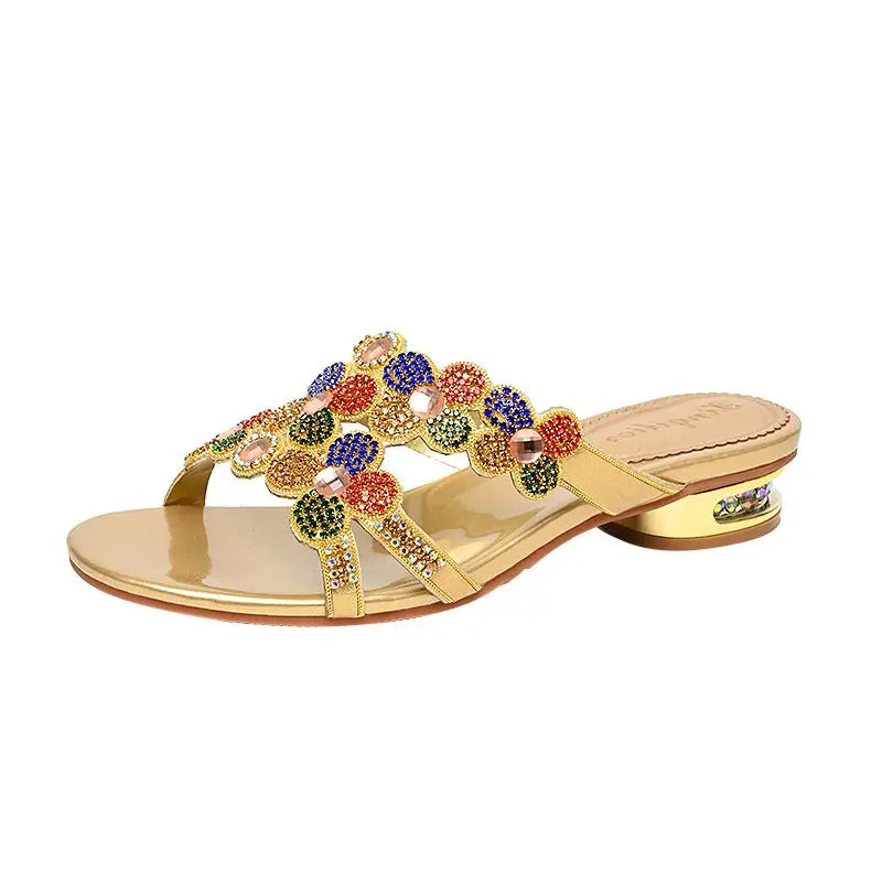 Diamond High Heel Sandals – Sexy Party Beach Slippers