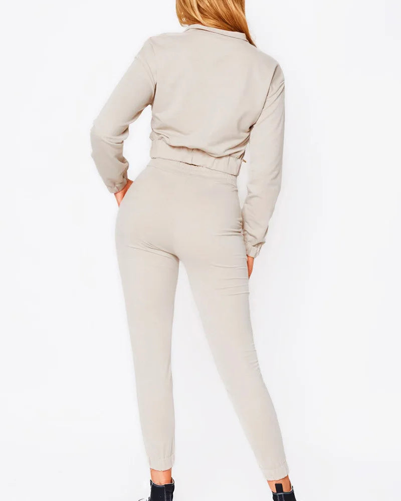 Zipper Sweatshirt & Joggers Tracksuit