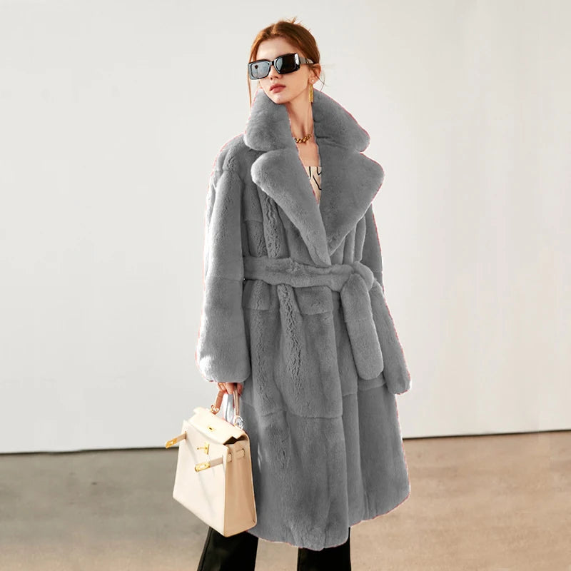 Soft Luxe Faux Rabbit Fur Overcoat
