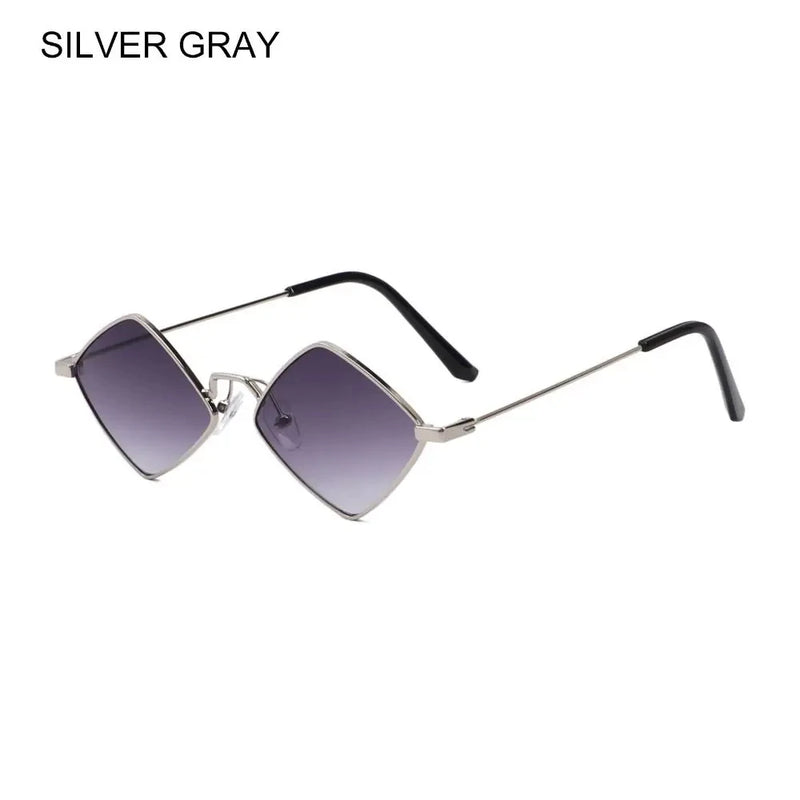 Irregular Rhombus Vintage Sunglasses – Small Frame Retro Alloy Shades