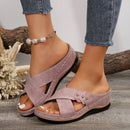 Casual Open Toe Slip-On Sandals – Plus Size Women’s Footwear