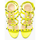 Rockstud Caged Leather Sandals – Colorful High Heel Stilettos