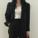 Retro Chic Korean Blazer & Pants Set