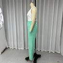 Square Neck Backless Vest & Wide-Leg Set