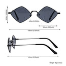 Irregular Rhombus Vintage Sunglasses – Small Frame Retro Alloy Shades