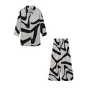 Printed Loose Shirt & Straight Pants Set