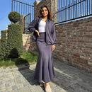 Minimalist Retro Fishtail Skirt Suit