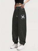 Spider Web Graphic Fleece Joggers