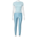 Sporty Crop Top & Silky Leggings Set