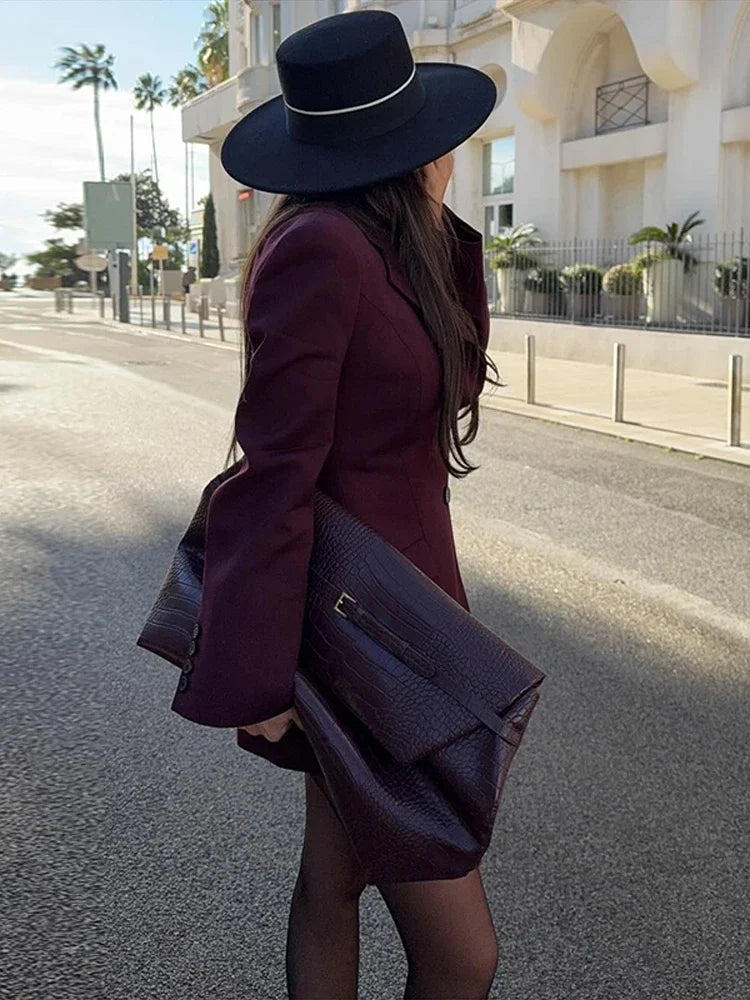 Slim Fit Single-Breasted Office Blazer