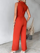 Sleeveless V-Neck Vest & Trouser Set