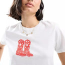Y2K Cherry Print Baby Tee
