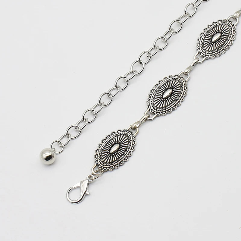 Boho Ethnic Waist Chain Belt – Metal Body Jewelry for Dresses
