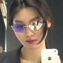 Y2K Rimless Futuristic Sunglasses – Korean Tech-Style Shades