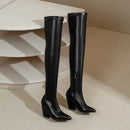 Over-the-Knee Elastic Thigh High Wedge Boots – Party Style