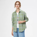 Casual Loose Fit Plaid Flannel Shirt – College Style