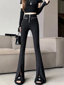 Split Hem Vintage Flare Pants