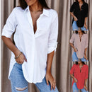 Elegant Button-Down White Shirt Blouse for Women