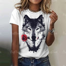 Gothic Wolf Oversized Graphic Tee