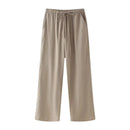 Linen Lace-Up Shirt & Pants Set