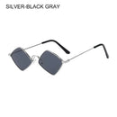 Irregular Rhombus Vintage Sunglasses – Small Frame Retro Alloy Shades