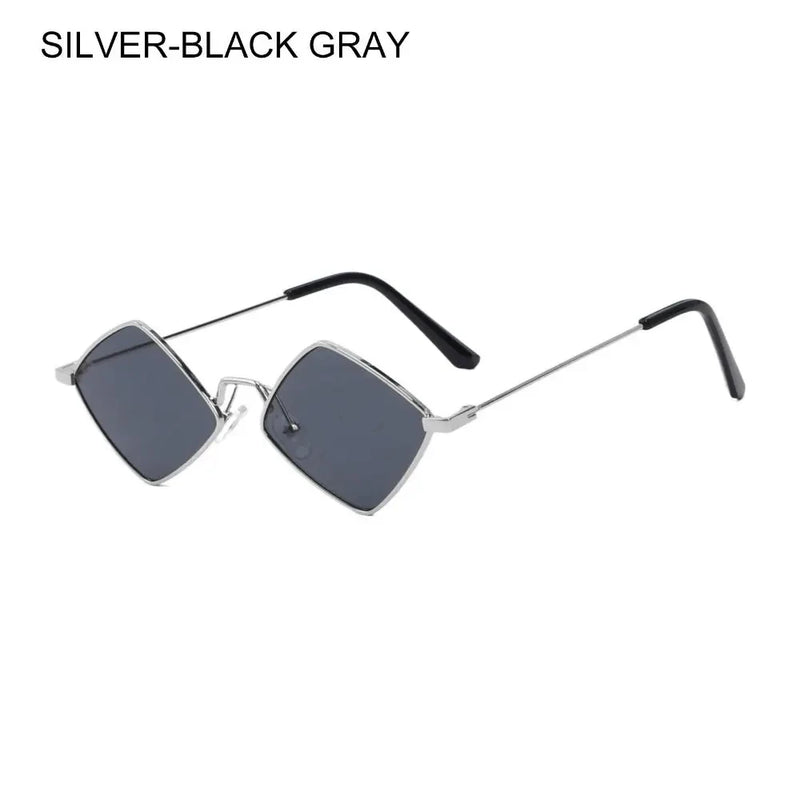 Irregular Rhombus Vintage Sunglasses – Small Frame Retro Alloy Shades