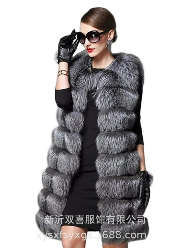 Faux Fox Fur Sleeveless Vest